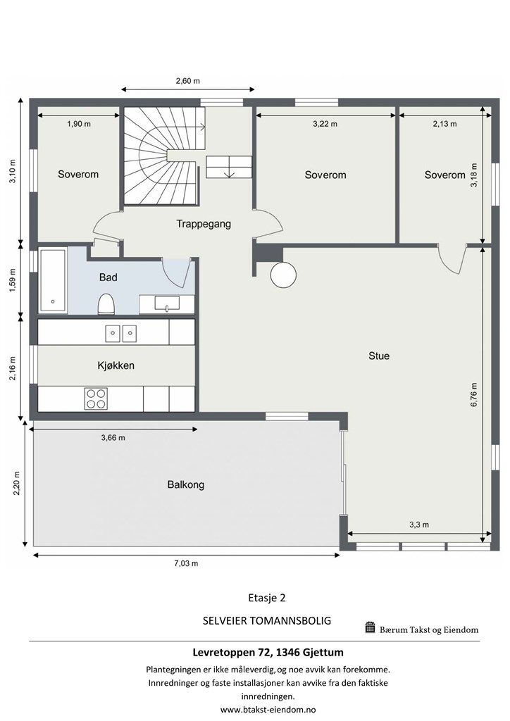 Plantegning 2. etg. Hovedplan. 