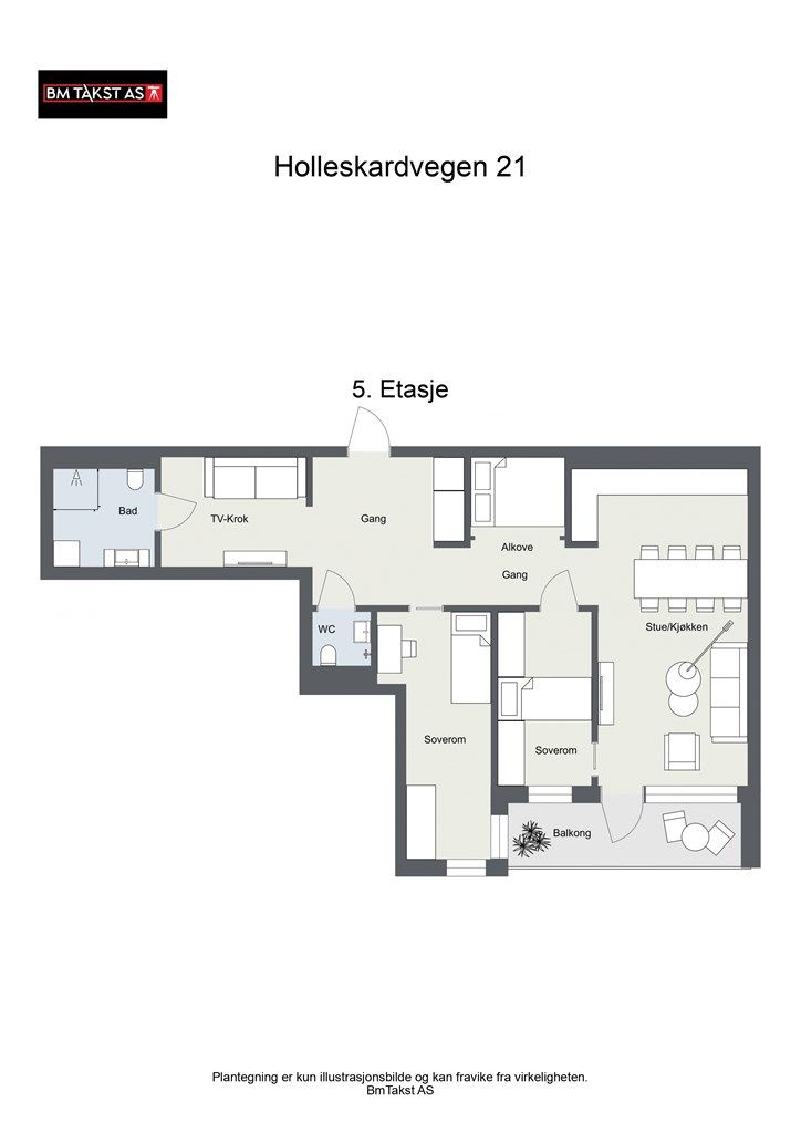Plantegning - 5. etasje