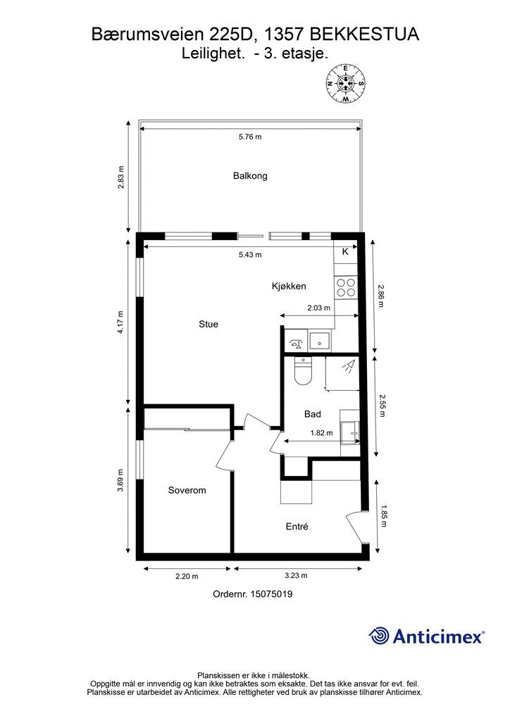 Plantegning 3. etasje
