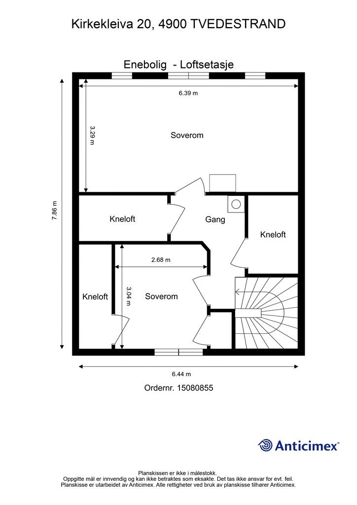Plantegning 3. etasje.