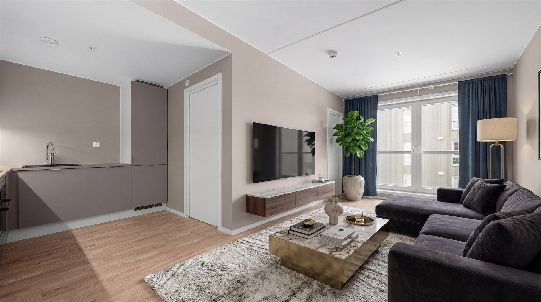 Velkommen til Kanalvegen 31! Digitalt stylet bilde.