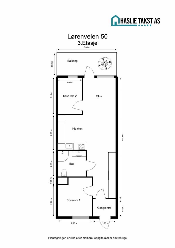 Målsatt plantegning