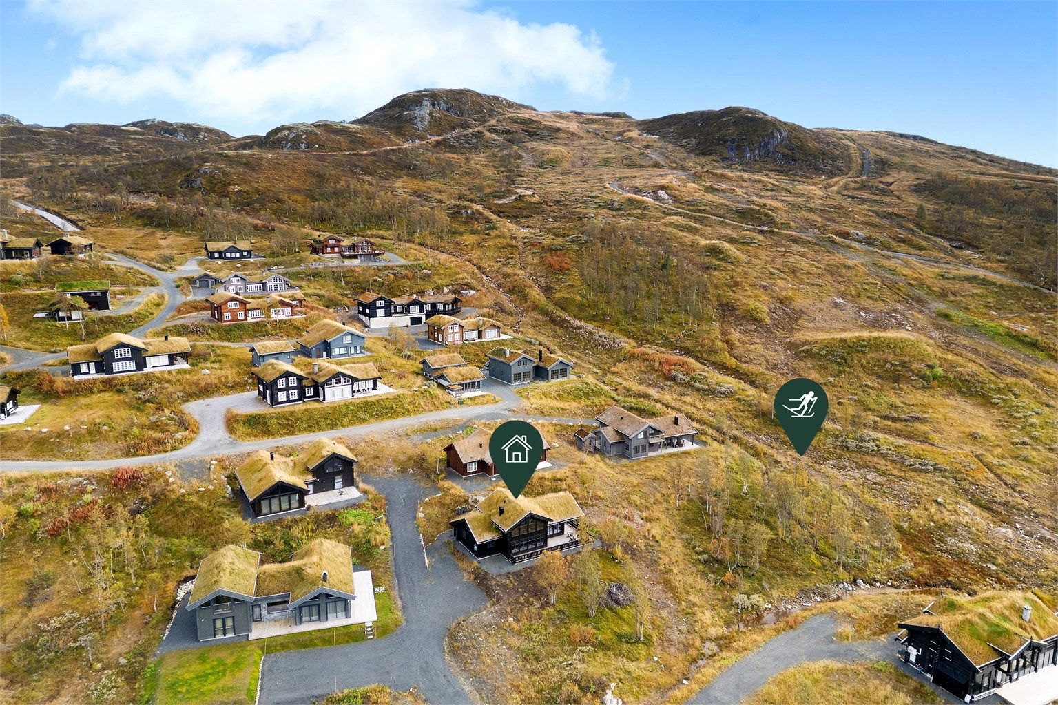 Spenn på deg skiene på hytta og gå rett inn i preparerte skiløyper