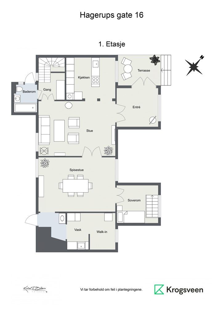 Hagerups gate 16 - plantegning 1. etasje