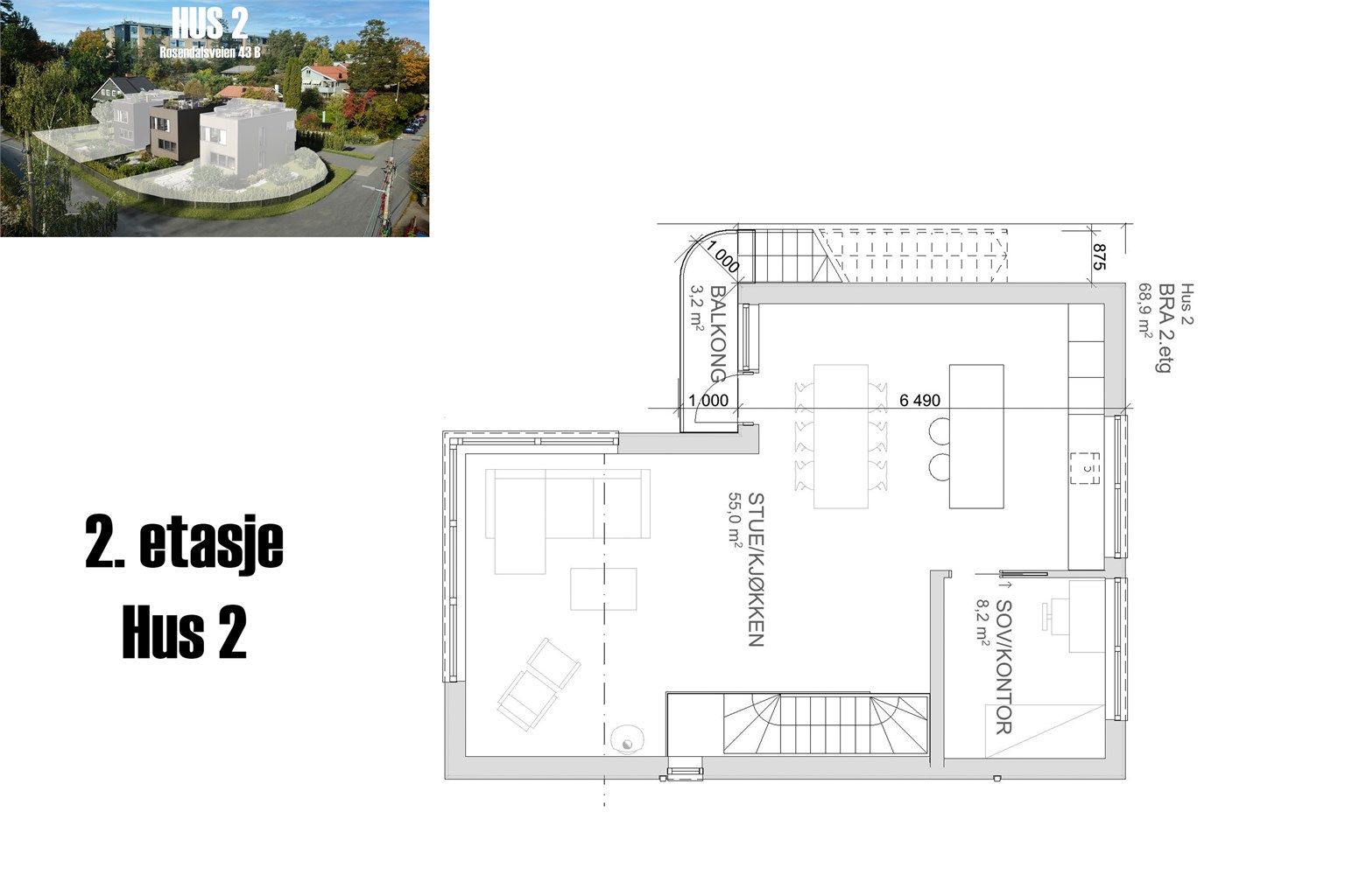 Plantegning 2. etasje.