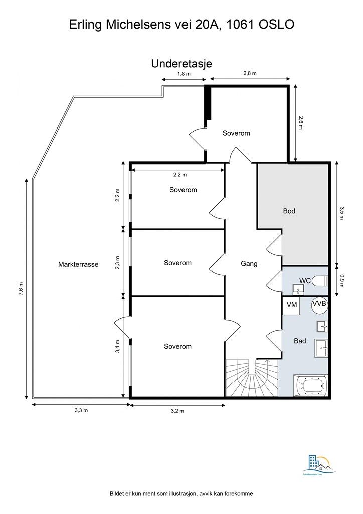 Plantegning- Underetasje.