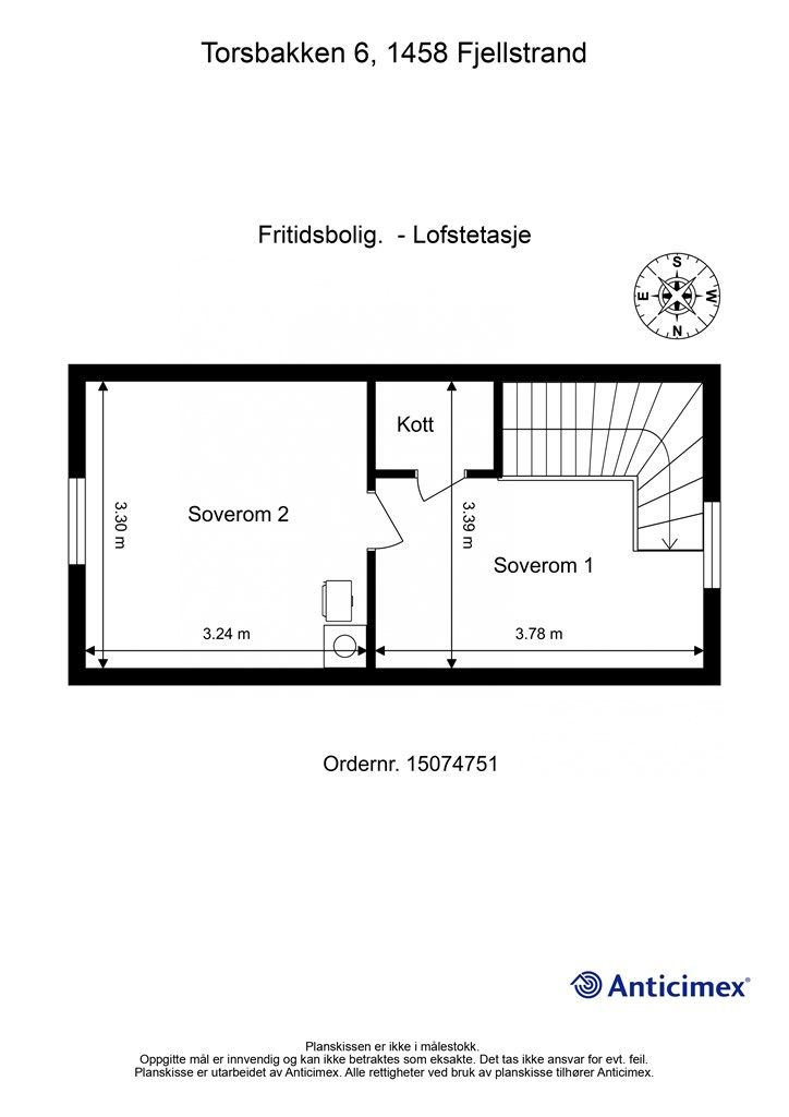 Plantegning Loftsetasje