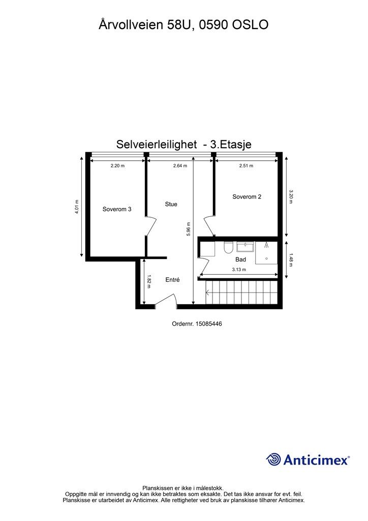 Plantegning - 3. Etasje