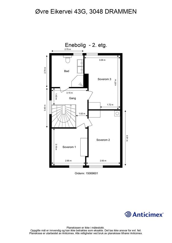 Plantegning - 2. etasje