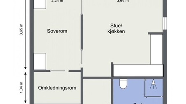 Leiligheten disponerer også bod i kjeller.