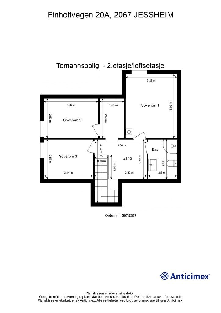 Plantegning 2.etasje. 