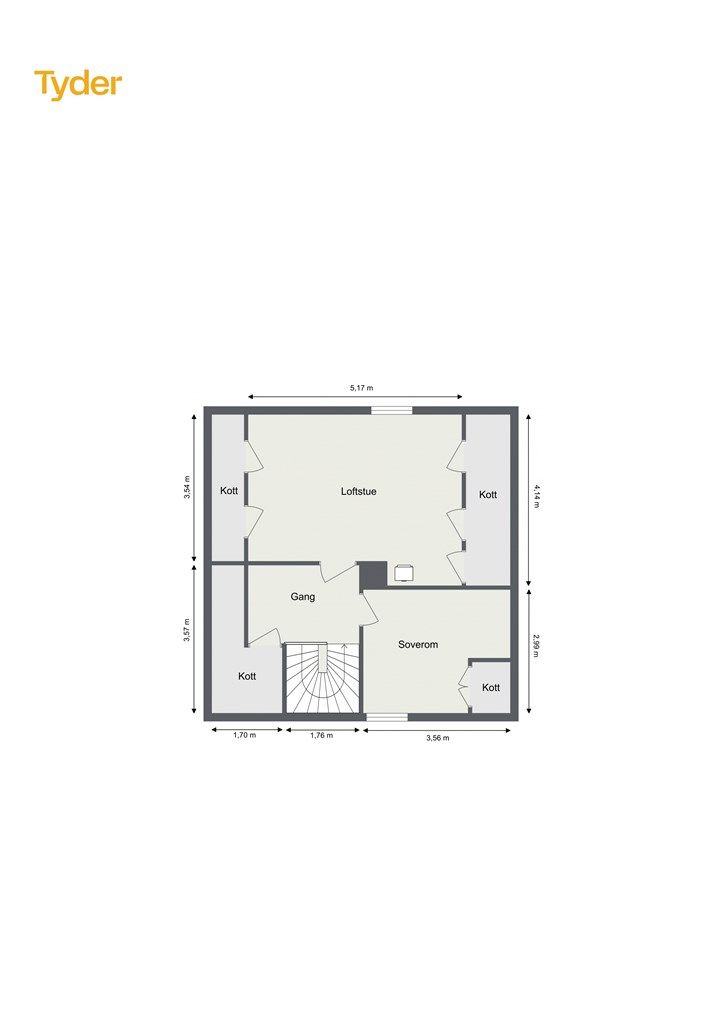 Plantegning - Loftetasje.