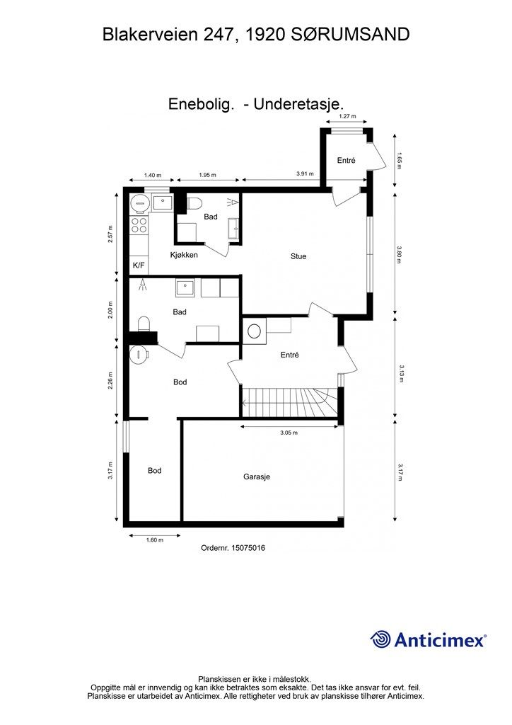 Plantegning - Underetasje