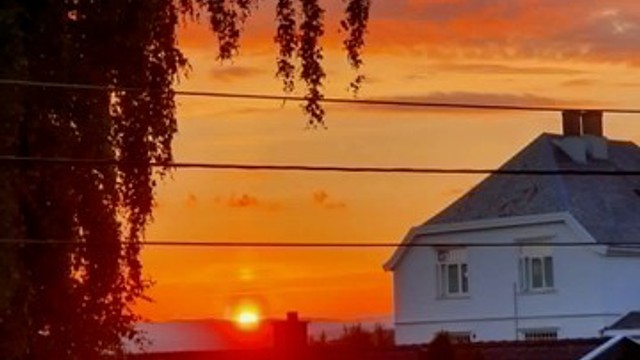 Solnedgang. Foto: Selgers private bilder