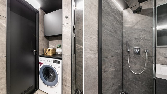 Badet er høyt utnyttet og påkostet, blant annet med innbygget dusjbatteri. Rørfornying er utført så nylig som i 2026.