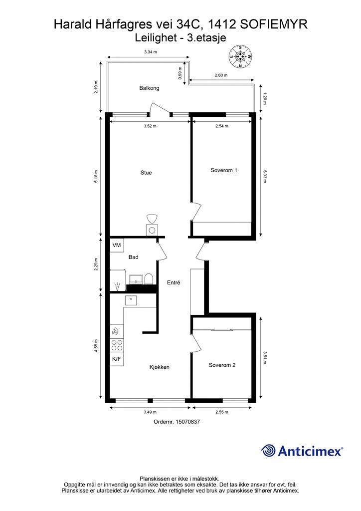 Vi starter med planløsning slik at du får orientert deg i boligen!