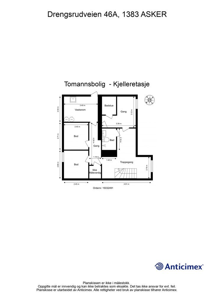 Plantegning - Kjelleretasje