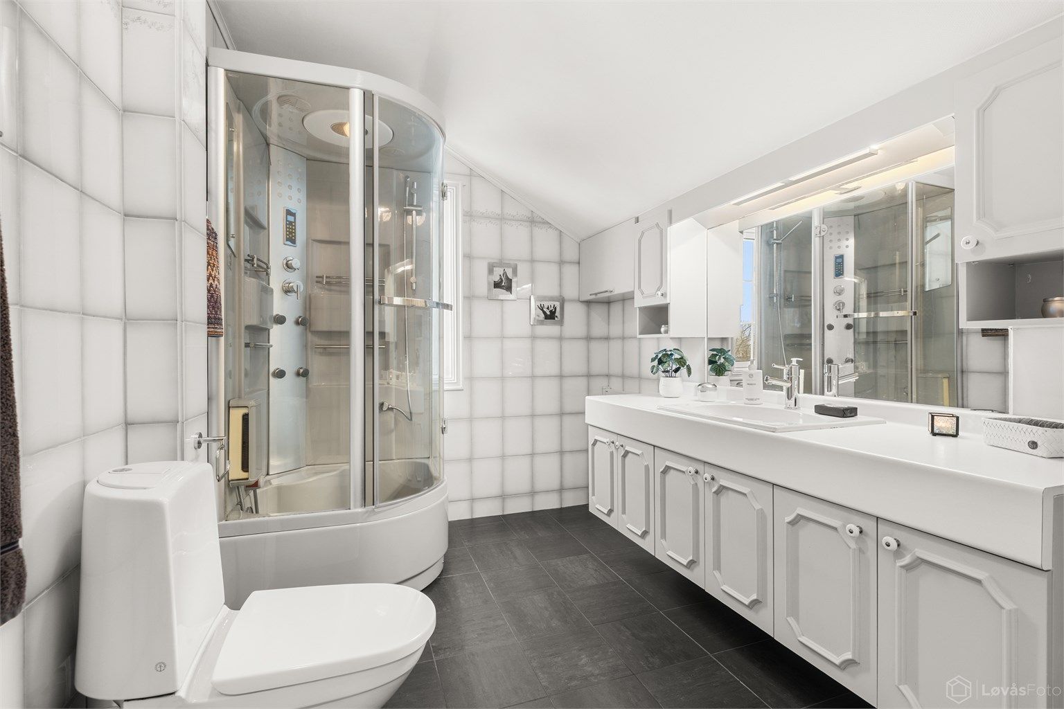 Flislagt bad med gulvvarme