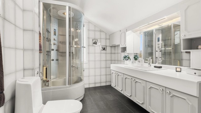 Flislagt bad med gulvvarme