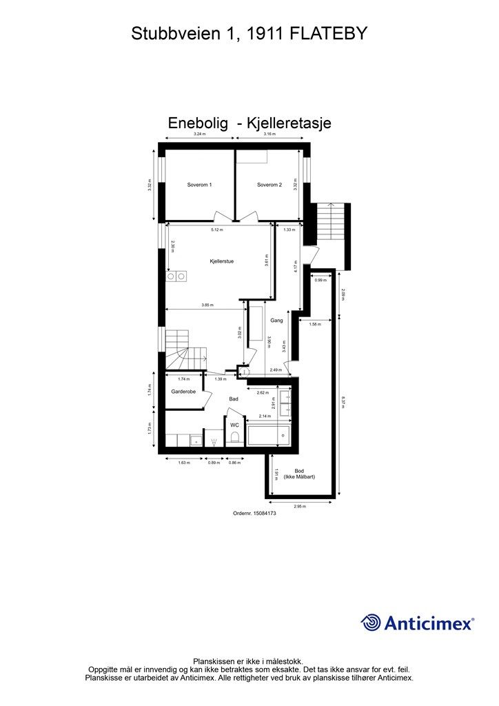 Plantegning - Kjelleretasje