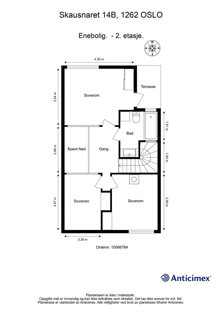 Plantegning - 2. etasje