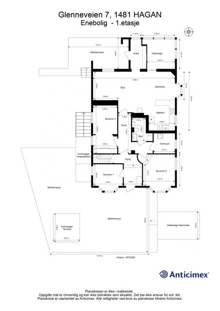 Plantegning-Enebolig - 1.etasje.