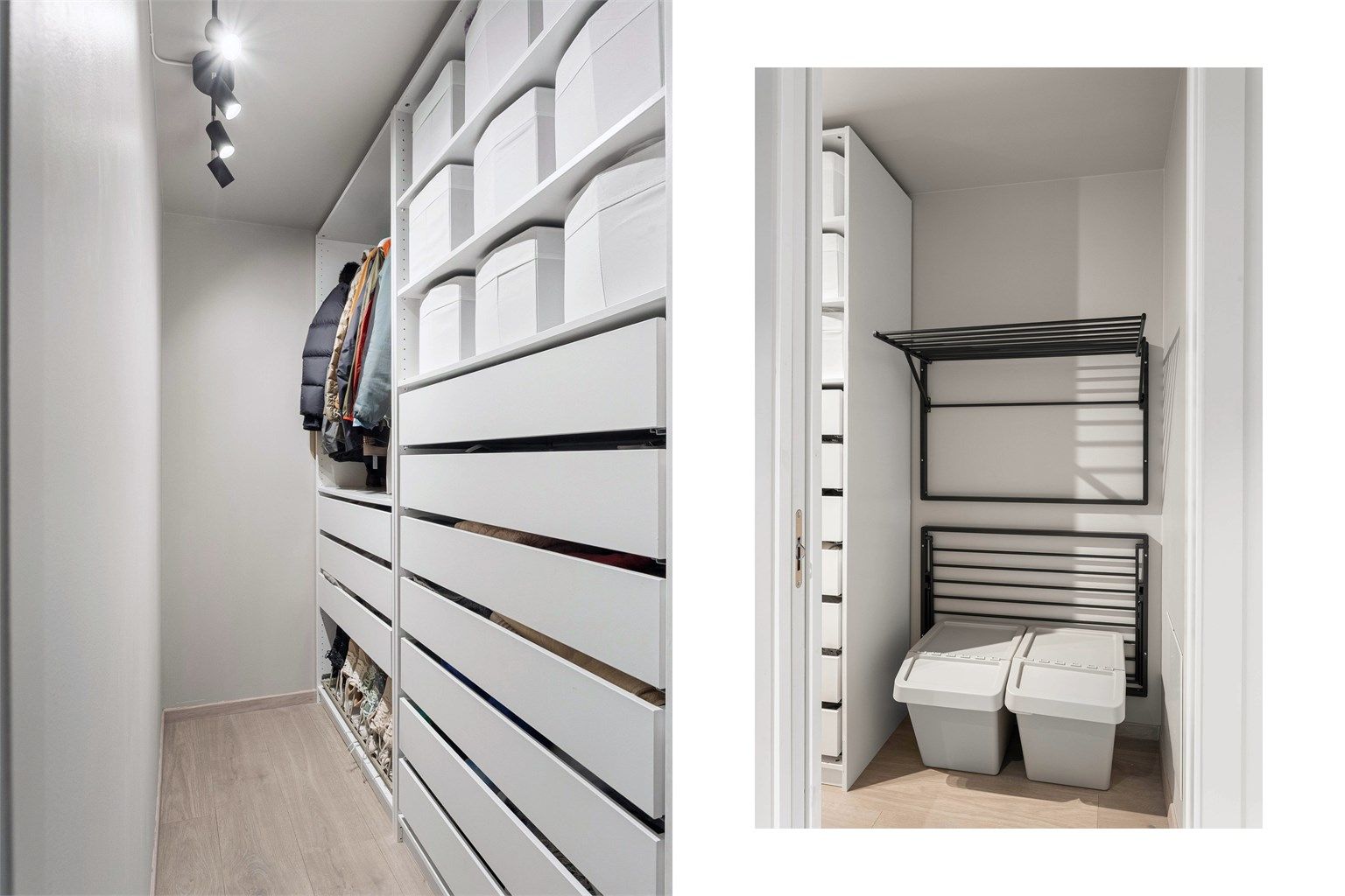 I tillegg til den innvendige boden disponerer leiligheten en ekstern bod på ca. 5 m² i kjelleren.