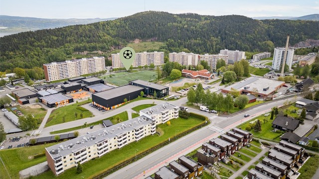 Kunstgressfotballbane i kort avstand fra leiligheten.