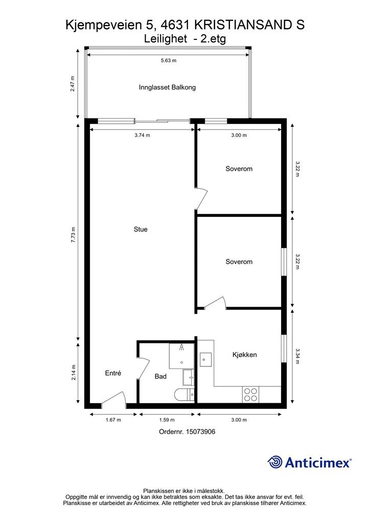 Plantegning 2 etasje 