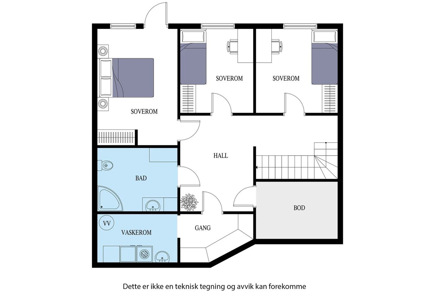 Plantegning underetasje.