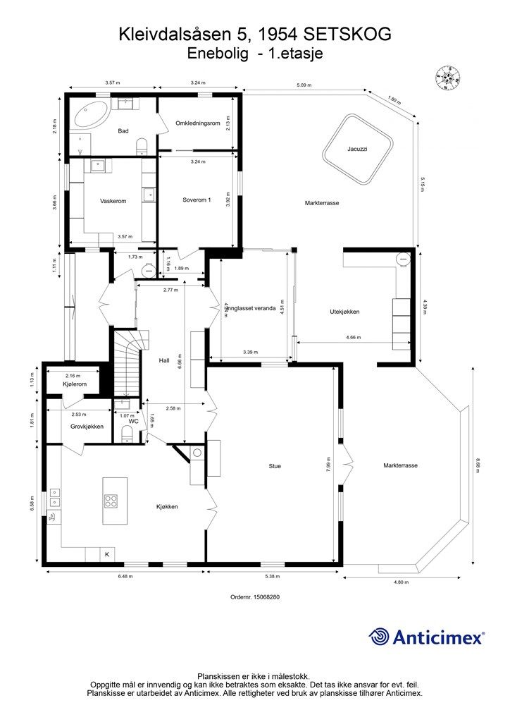 Plantegning- 1.etasje. 