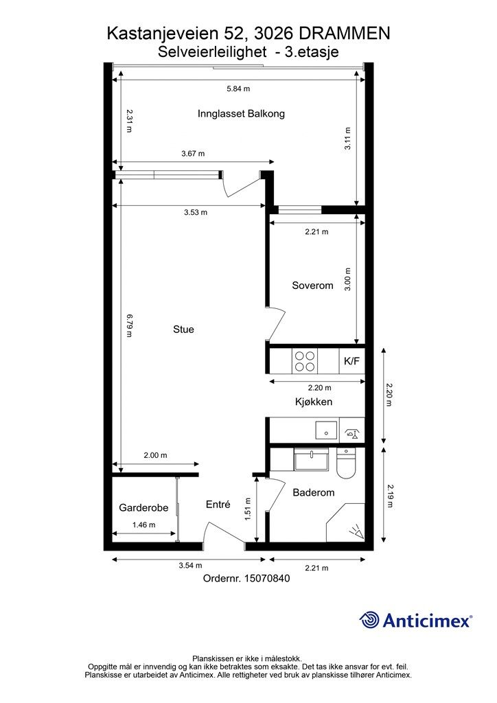 Plantegning - 3. etasje
