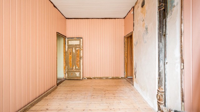 Rommet avsatt til kjøkken leveres uten innredning, som gir frihet til å skape din egen løsning.