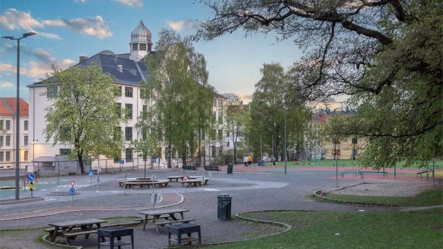 Sjarmerende Bjølsen skole med historiske røtter helt tilbake til midten av 1800-tallet.