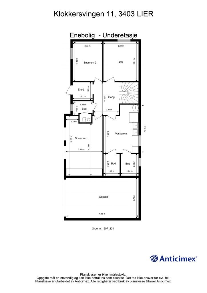 Plantegning - Underetasje