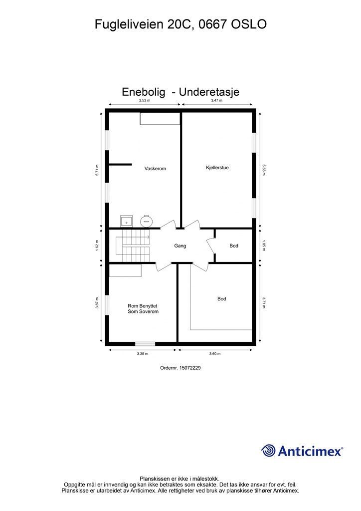 Plantegning - Underetasje