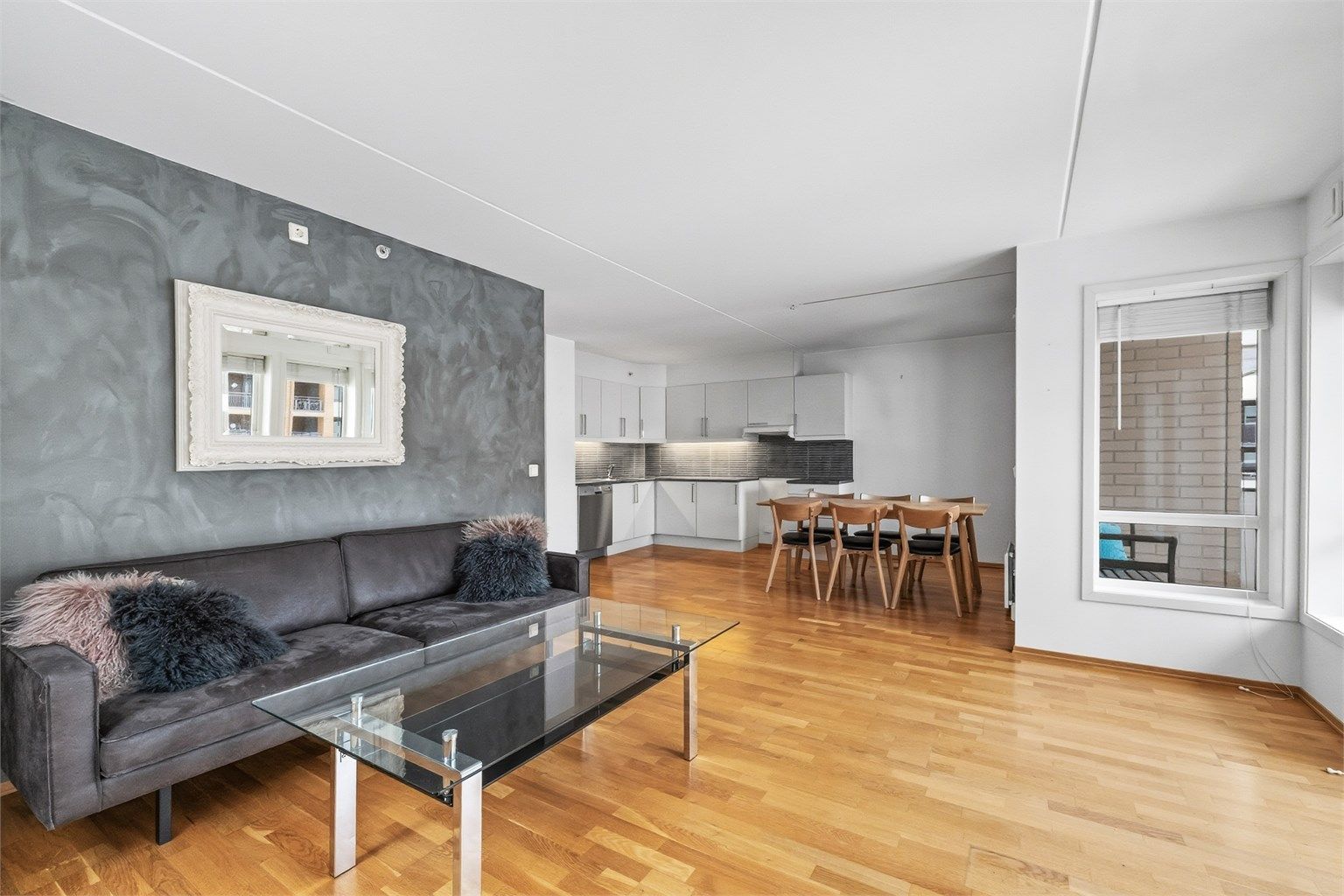 Åpen løsning mot kjøkken