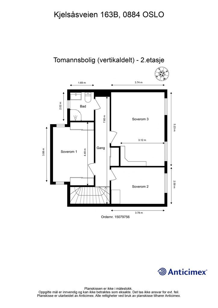 Plantegning - 2. etasje