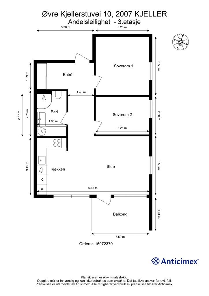 Plantegning 3. etasje