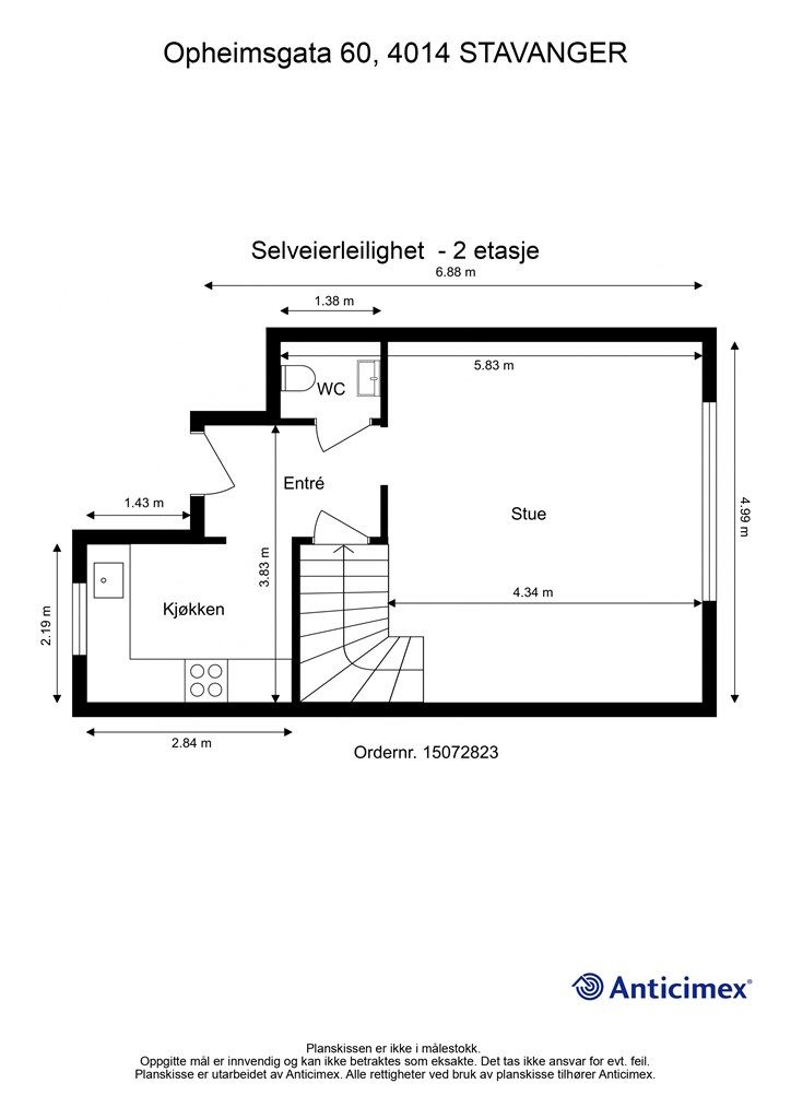 Plantegning 2 etasje.