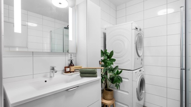 Opplegg for både vaskemaskin og tørketrommel