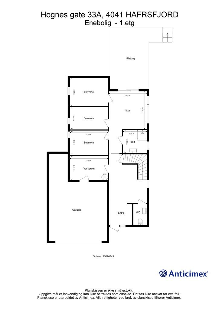 Plantegningen 1 etg.