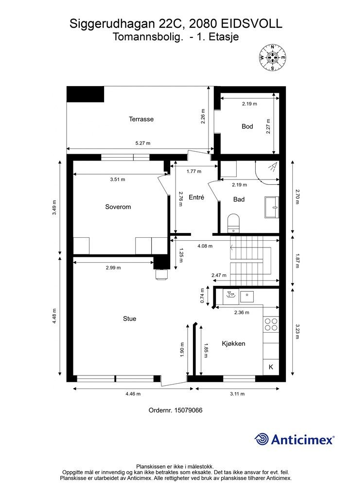 Plantegning 1. Etasje.