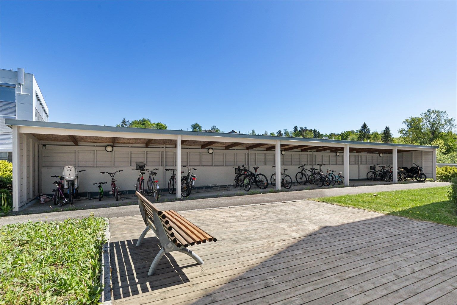 Fellesområde og sykkelparkering