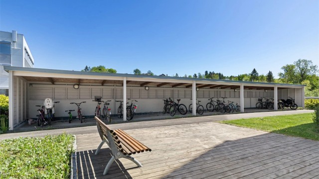 Fellesområde og sykkelparkering