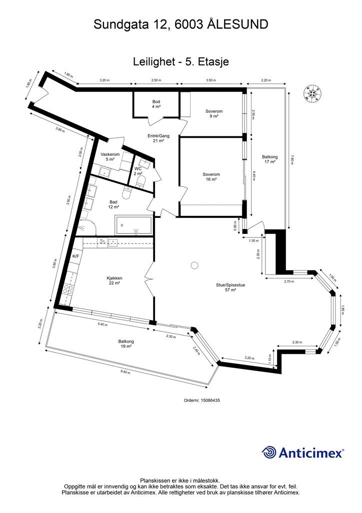 Plantegning 5. etasje