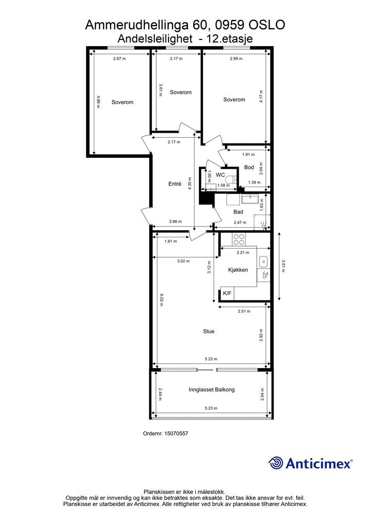 Plantegning 12. etasje