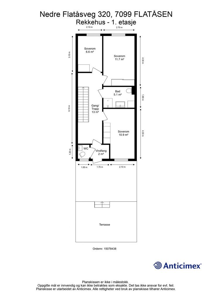 Planskisse 1. etasje. 
