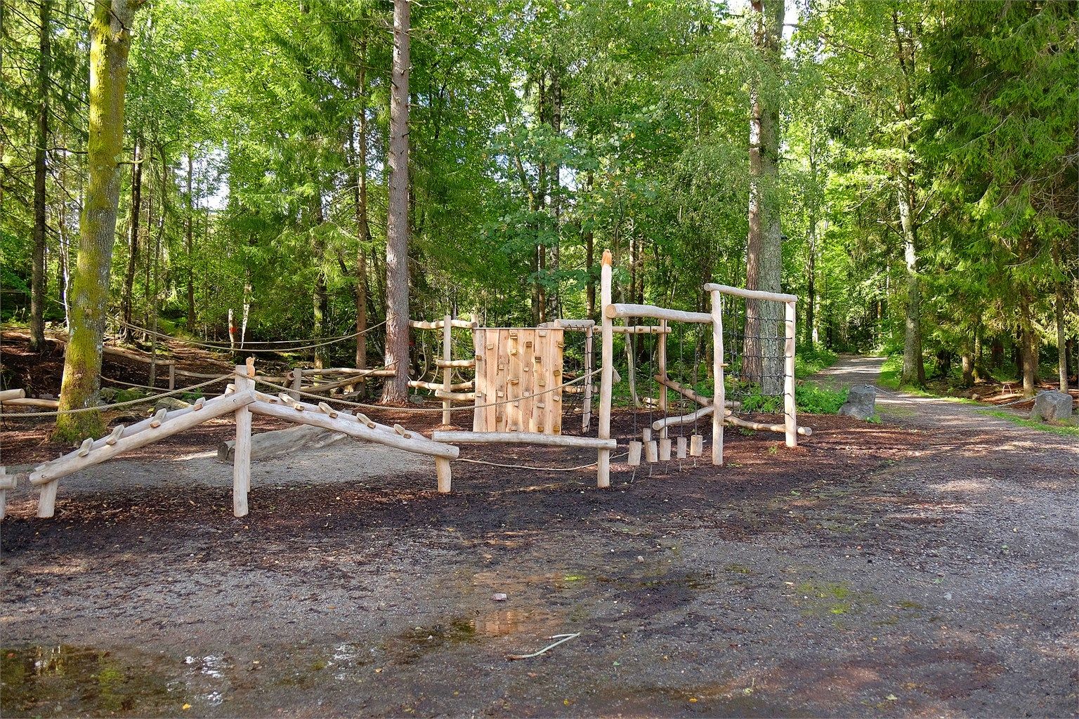 Teieskogen har flotte turstier, lysløype og aktivitetstilbud for hele familien.