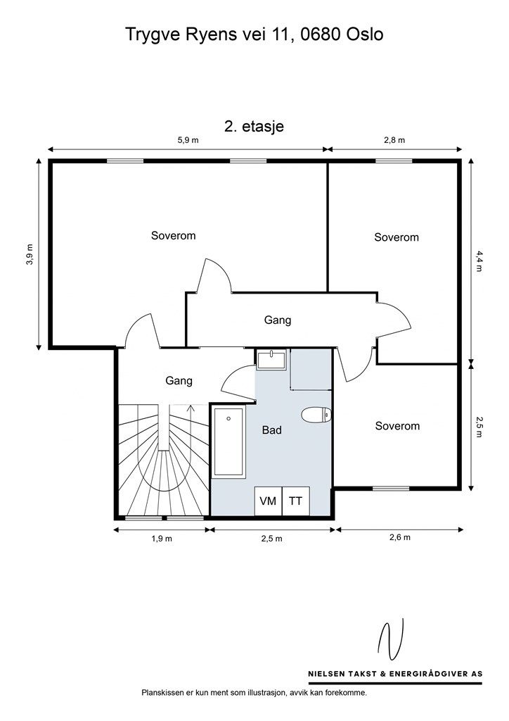 Plantegning - 2. etasje.